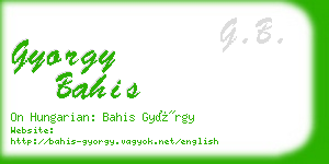 gyorgy bahis business card